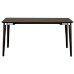 Lancaster Dining Table - Dark Stained Ash / Aluminum