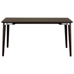 Lancaster Dining Table - Dark Stained Ash / Aluminum
