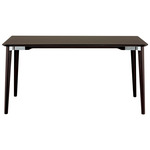 Lancaster Dining Table - Dark Stained Ash / Aluminum