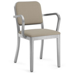 Navy Officer Armchair - Hand Brushed Aluminum / Kvadrat Hallingdal 200 Fabric