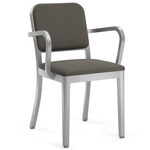 Navy Officer Armchair - Hand Brushed Aluminum / Kvadrat Reflect 184 Fabric