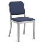 Navy Officer Chair - Hand Brushed Aluminum / Kvadrat Reflect 694 Fabric