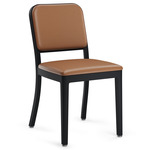 Navy Officer Chair - Black Powder Coated Aluminum / Tan Leather