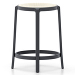 On & On Wood Bar/ Counter Stool - Black / Ash Plywood