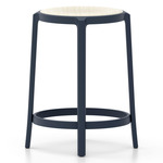 On & On Wood Bar/ Counter Stool - Dark Blue / Ash Plywood