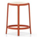On & On Wood Bar/ Counter Stool - Orange / Ash Plywood