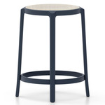 On & On Wood Bar/ Counter Stool - Dark Blue / Oak