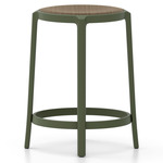 On & On Wood Bar/ Counter Stool - Green / Walnut