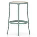 On & On Wood Bar/ Counter Stool - Light Blue PET / Oak