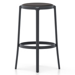 On & On Upholstered Bar/ Counter Stool - Black / Black Wool Fabric