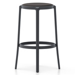 On & On Upholstered Bar/ Counter Stool - Black / Black Wool Fabric