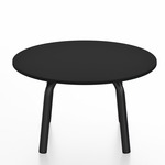 Parrish Round Low Table - Black Powder Coated Aluminum / Black HPL