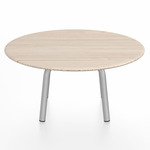 Parrish Round Low Table - Clear Anodized Aluminum / Ash Plywood