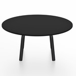 Parrish Round Low Table - Black Powder Coated Aluminum / Black HPL