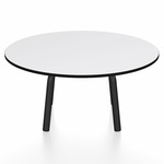 Parrish Round Low Table - Black Powder Coated Aluminum / White HPL