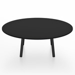 Parrish Round Low Table - Black Powder Coated Aluminum / Black HPL