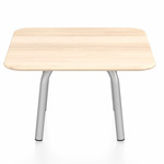 Parrish Square Low Table - Clear Anodized Aluminum / Accoya Wood