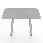 Parrish Square Low Table - Clear Anodized Aluminum / Hand Brushed Aluminum