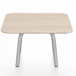 Parrish Square Low Table - Clear Anodized Aluminum / Ash Plywood