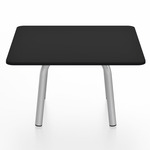 Parrish Square Low Table - Clear Anodized Aluminum / Black HPL