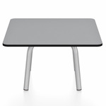 Parrish Square Low Table - Clear Anodized Aluminum / Grey HPL