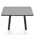 Parrish Square Low Table - Black Powder Coated Aluminum / Grey HPL