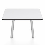 Parrish Square Low Table - Clear Anodized Aluminum / White HPL