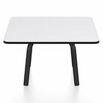 Parrish Square Low Table - Black Powder Coated Aluminum / White HPL