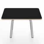 Parrish Square Low Table - Clear Anodized Aluminum / Black Laminate Plywood