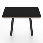 Parrish Square Low Table - Black Powder Coated Aluminum / Black Laminate Plywood