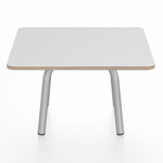 Parrish Square Low Table - Clear Anodized Aluminum / White Laminate Plywood