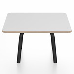 Parrish Square Low Table - Black Powder Coated Aluminum / White Laminate Plywood