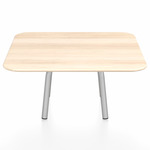 Parrish Square Low Table - Clear Anodized Aluminum / Accoya Wood