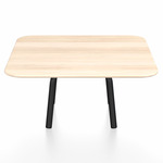 Parrish Square Low Table - Black Powder Coated Aluminum / Accoya Wood