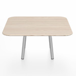 Parrish Square Low Table - Clear Anodized Aluminum / Ash Plywood