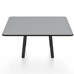 Parrish Square Low Table - Black Powder Coated Aluminum / Grey HPL