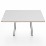 Parrish Square Low Table - Clear Anodized Aluminum / White Laminate Plywood