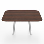 Parrish Square Low Table - Clear Anodized Aluminum / Walnut Plywood