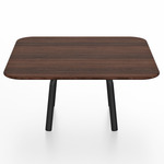 Parrish Square Low Table - Black Powder Coated Aluminum / Walnut Plywood