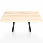 Parrish Square Low Table - Black Powder Coated Aluminum / Accoya Wood