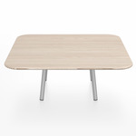 Parrish Square Low Table - Clear Anodized Aluminum / Ash Plywood