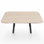 Parrish Square Low Table - Black Powder Coated Aluminum / Ash Plywood