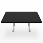 Parrish Square Low Table - Clear Anodized Aluminum / Black HPL