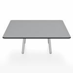 Parrish Square Low Table - Clear Anodized Aluminum / Grey HPL