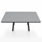 Parrish Square Low Table - Black Powder Coated Aluminum / Grey HPL