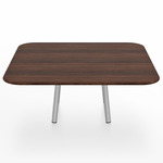 Parrish Square Low Table - Clear Anodized Aluminum / Walnut Plywood