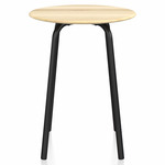 Parrish Round Cafe Table - Black Powder Coated Aluminum / Accoya Wood