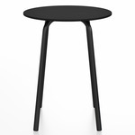 Parrish Round Cafe Table - Black Powder Coated Aluminum / Black HPL