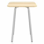 Parrish Square Cafe Table - Clear Anodized Aluminum / Accoya Wood