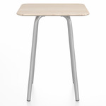 Parrish Square Cafe Table - Clear Anodized Aluminum / Ash Plywood